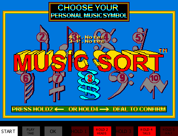 Music Sort (ver 2.02, English) Title Screen